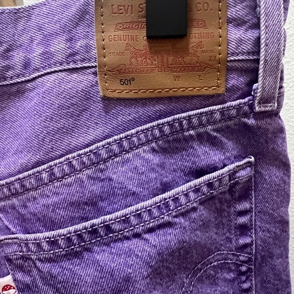 Levi’s fresh 501® ORIGINAL CROPPED WOMEN"S JEANS purple Sz 29 X 26 - Picture 3 of 14